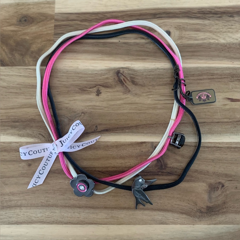 Juicy Couture 3 pack Elastic Hairband NWT